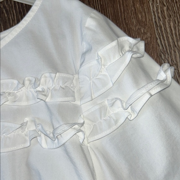 Talbots White Ruffle Trim Top - Picture 4 of 8